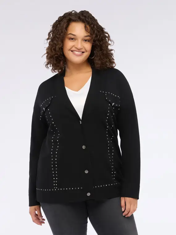 Fiorella Rubino Cardigan Donna Nero 2811281 miniatura 3