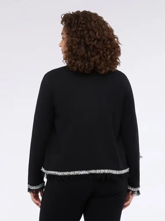 Fiorella Rubino Cardigan Donna Nero 3177082 miniatura 2