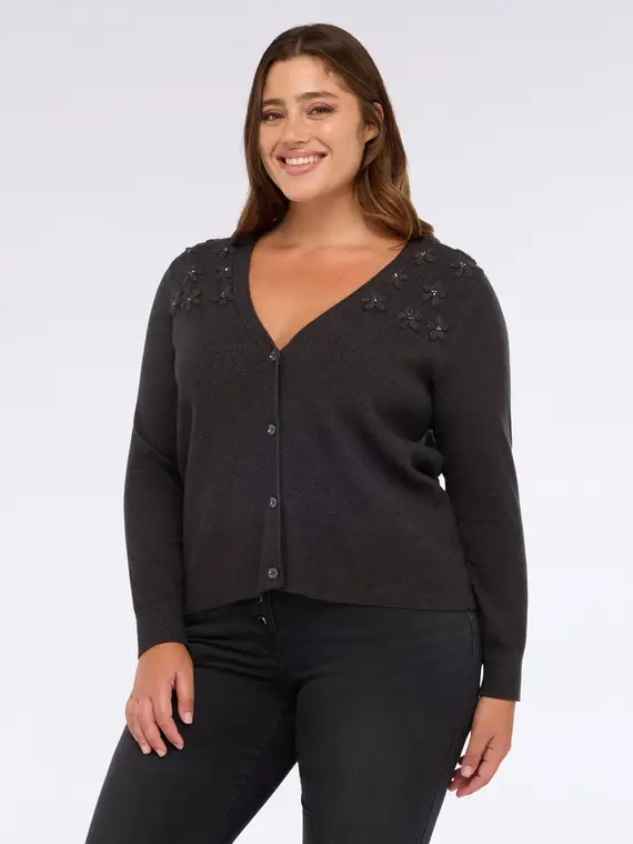 Fiorella Rubino Cardigan Donna Grigio 2811295 miniatura 3