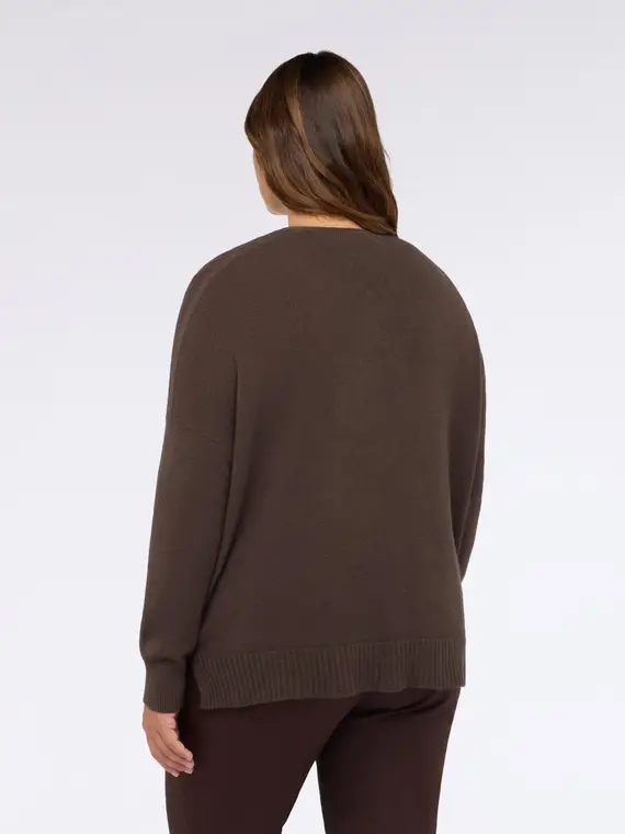 Fiorella Rubino Cardigan Donna Marrone 3177060 miniatura 2