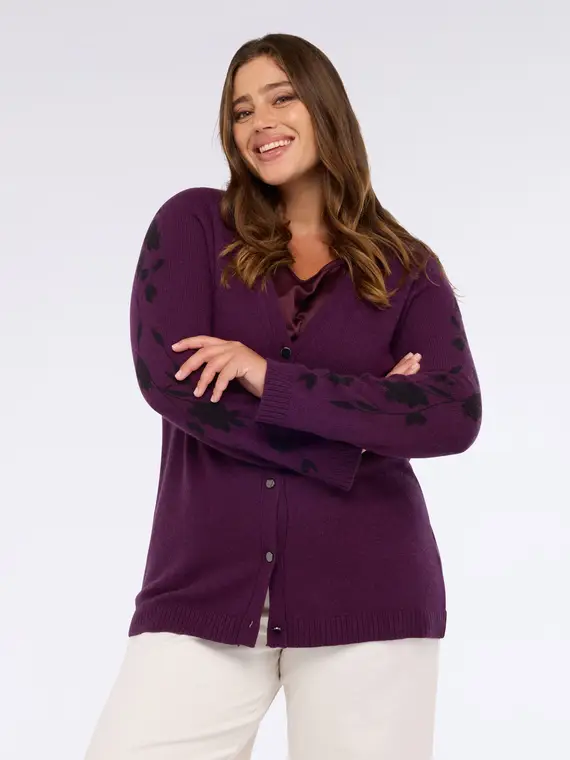 Fiorella Rubino Cardigan Donna Viola 3045297