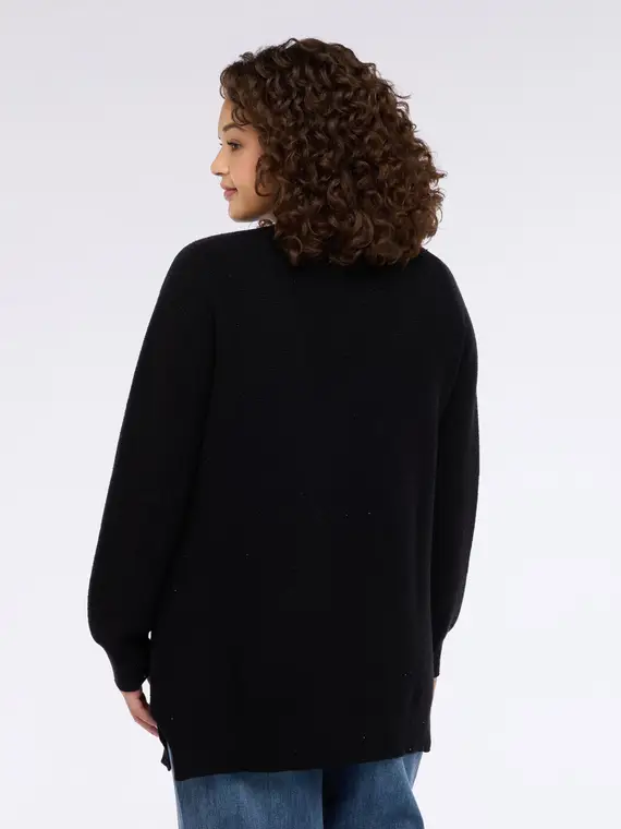 Fiorella Rubino Cardigan Donna Nero 3790785 miniatura 2