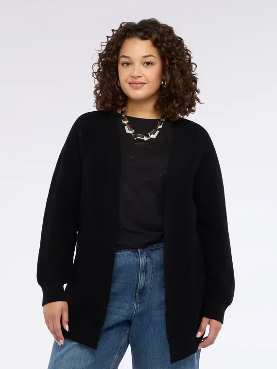 Fiorella Rubino Cardigan Donna Nero 3790785 miniatura 3