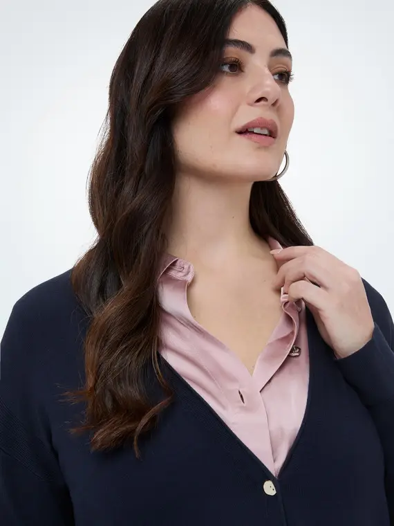 Fiorella Rubino Cardigan Donna Blu 4246398 miniatura 3