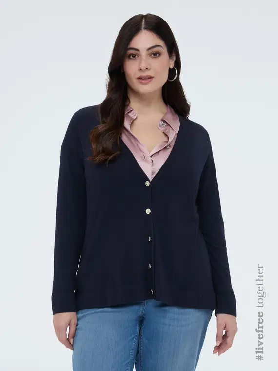 Fiorella Rubino Cardigan Donna Blu 4246398