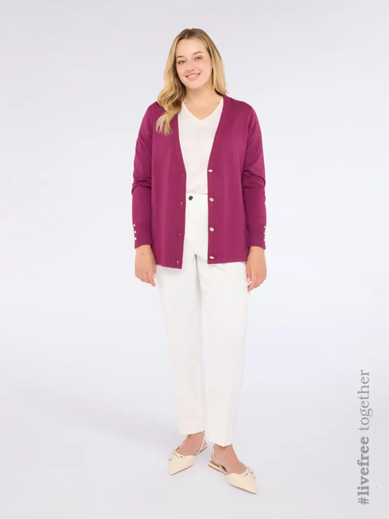 Fiorella Rubino Cardigan Donna Bordeaux 2262591