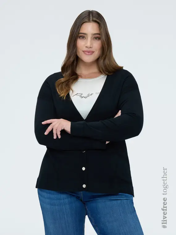 Fiorella Rubino Cardigan Donna Nero 4246399