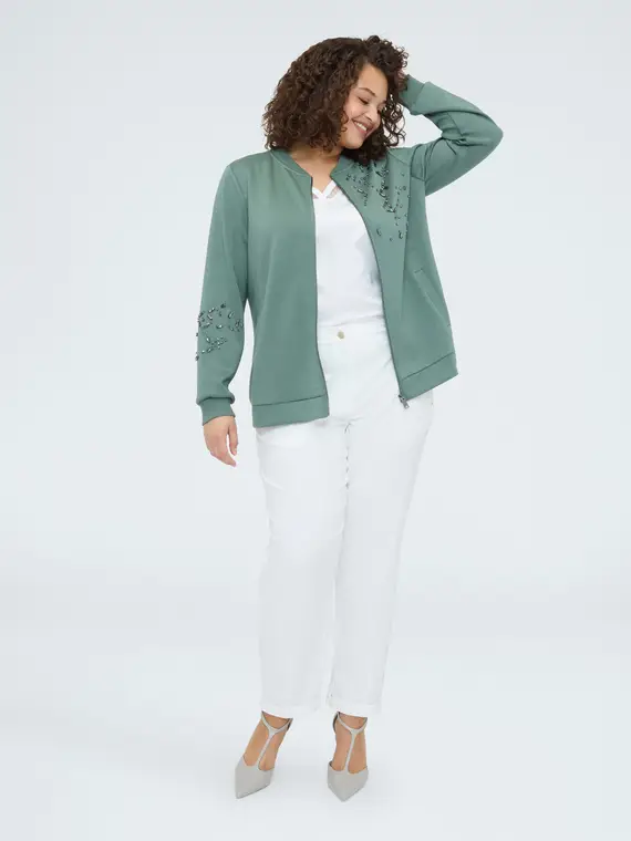 Felpa bomber con applicazioni luninose Donna, (44-46 IT) miniatura 3