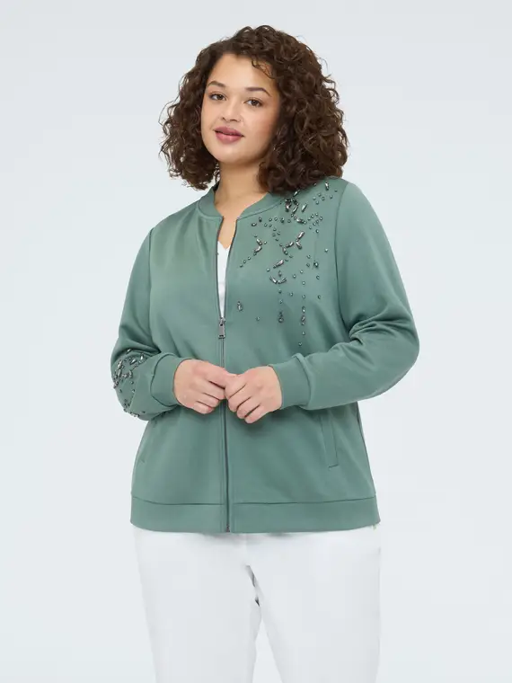 Felpa bomber con applicazioni luninose Donna, (44-46 IT)