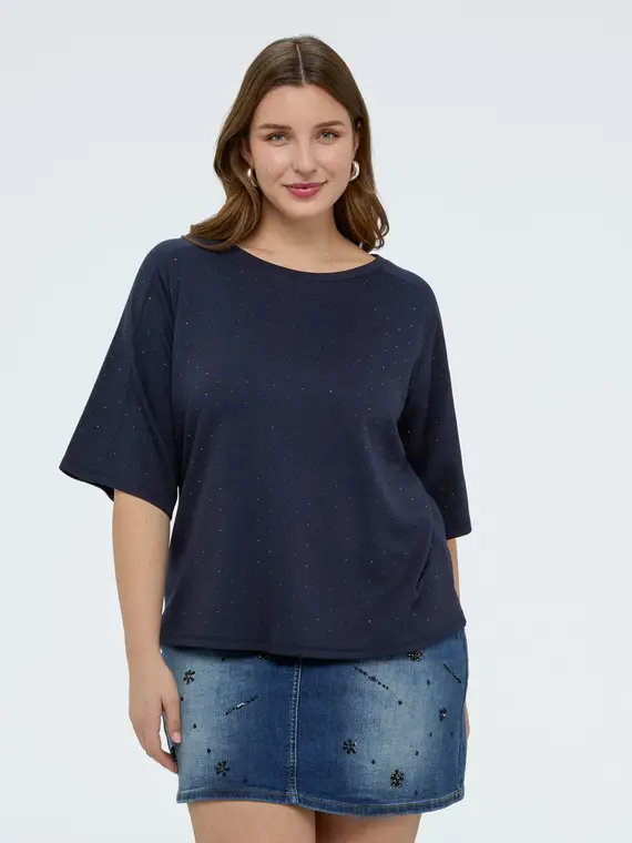 Felpa con applicazioni luminose Donna, Blu (56-58 IT) miniatura 2