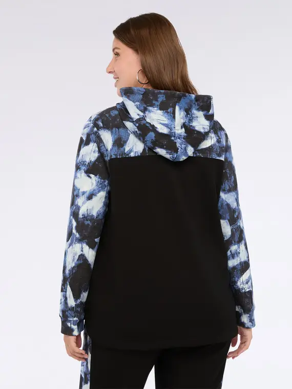 Felpa con cappuccio in scuba Donna, Nero (44-46 IT) miniatura 2