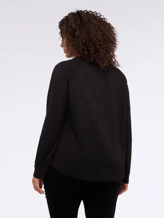 Felpa con fiore in strass Donna, (48-50 IT) miniatura 2