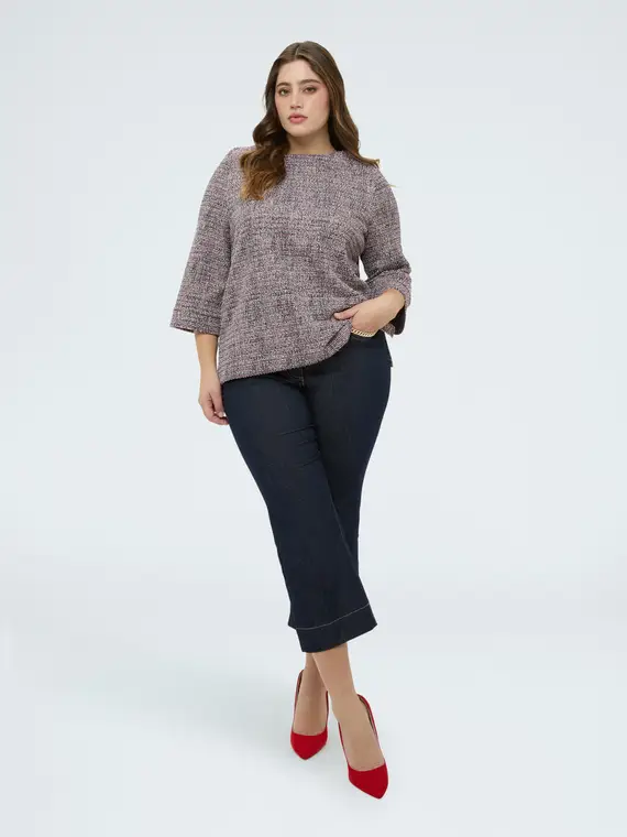 Felpa con scollo ampio Donna, Rosa (56-58 IT) miniatura 3