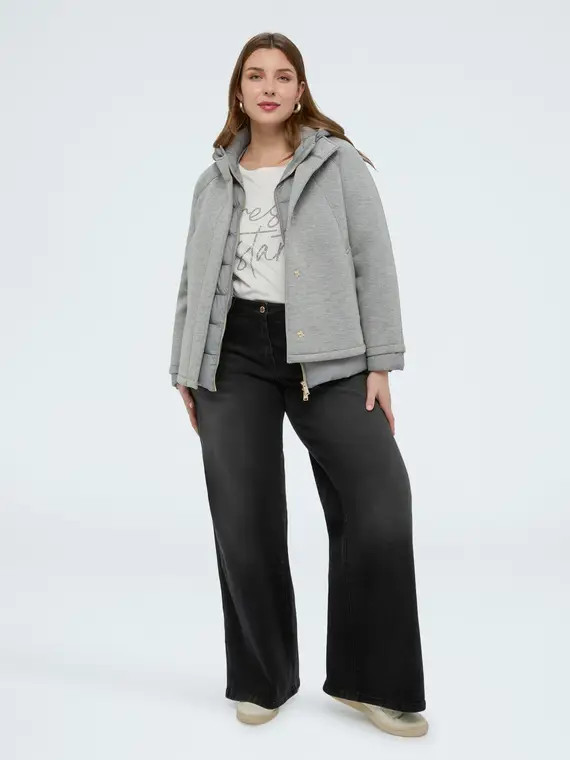 Giacca 3 in 1 con imbottitura in Sorona® Aura Donna, Grigio (54 IT)