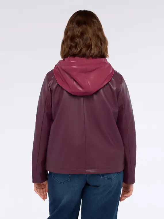 Giacca biker 3 in 1 Donna, Bordeaux (46 IT) miniatura 2