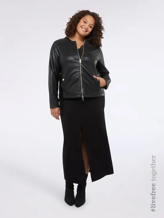 Giacca biker 3 in 1 Donna, Nero (46 IT)