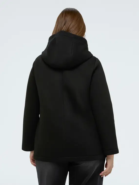 Giacca in scuba con cappuccio Donna, Nero (54 IT) miniatura 2