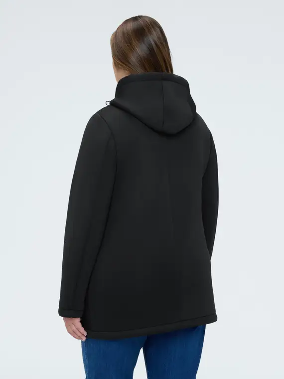 Giacca in scuba con cappuccio Donna, Nero (56-58 IT) miniatura 2