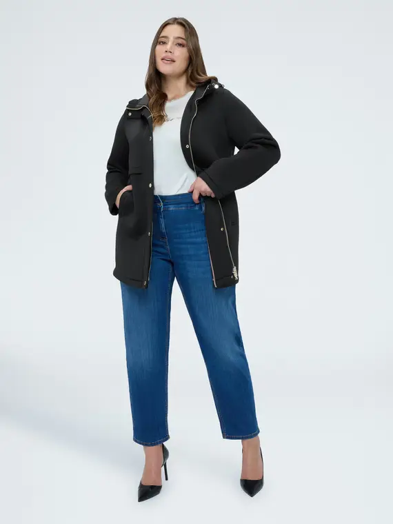 Giacca in scuba con cappuccio Donna, Nero (56-58 IT) miniatura 3