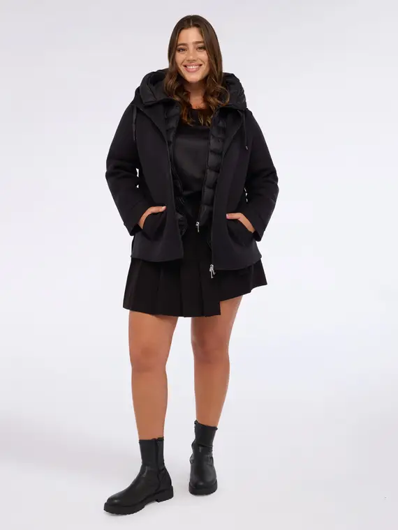 Giacca in scuba con davantino rimovibile Donna, Nero (44-46 IT) miniatura 3