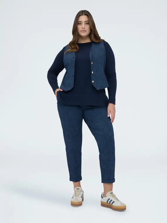 Fiorella Rubino Gilet Donna Blu 4246388 miniatura 3