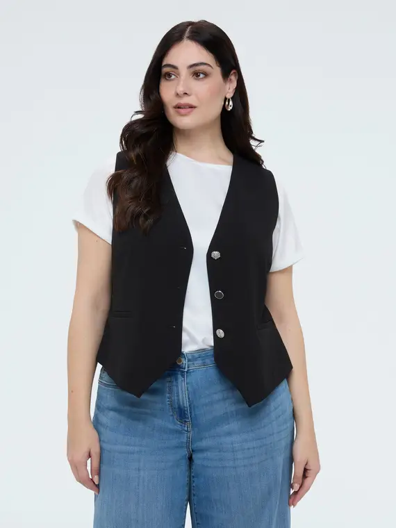 Fiorella Rubino Gilet Donna Nero 4246387 miniatura 3