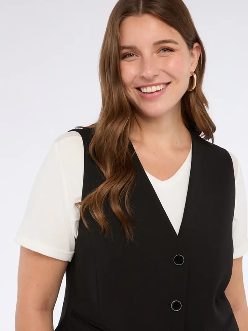 Fiorella Rubino Gilet Donna Nero 1960759 miniatura 2