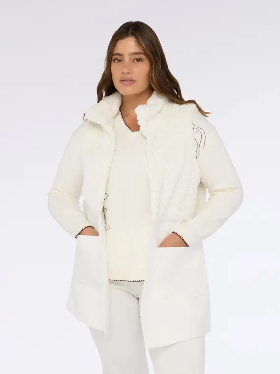 Fiorella Rubino Gilet Donna Bianco 3288327 miniatura 3