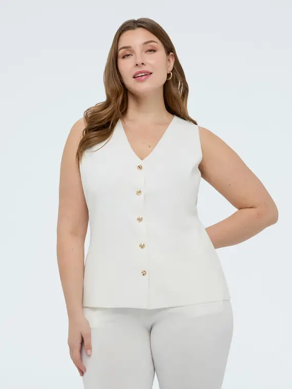 Fiorella Rubino Gilet Donna Bianco 4246402 miniatura 3