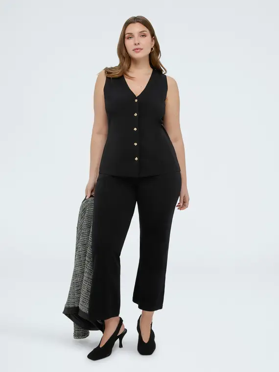 Fiorella Rubino Gilet Donna Nero 4246403 miniatura 3