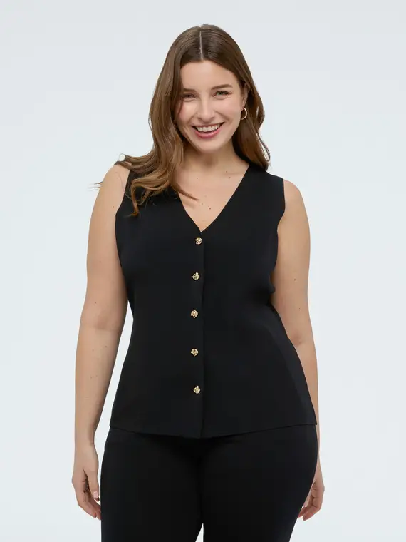 Fiorella Rubino Gilet Donna Nero 4246403