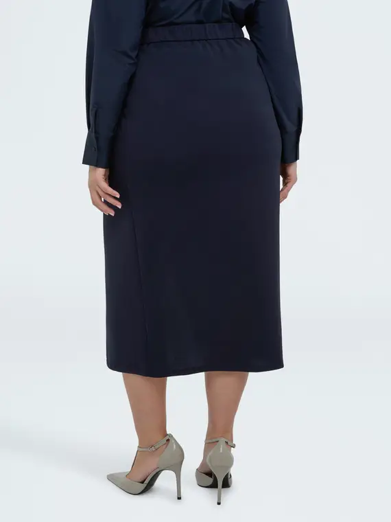 Gonna lunga con chiusura portafoglio Donna, Blu (64 IT) miniatura 2