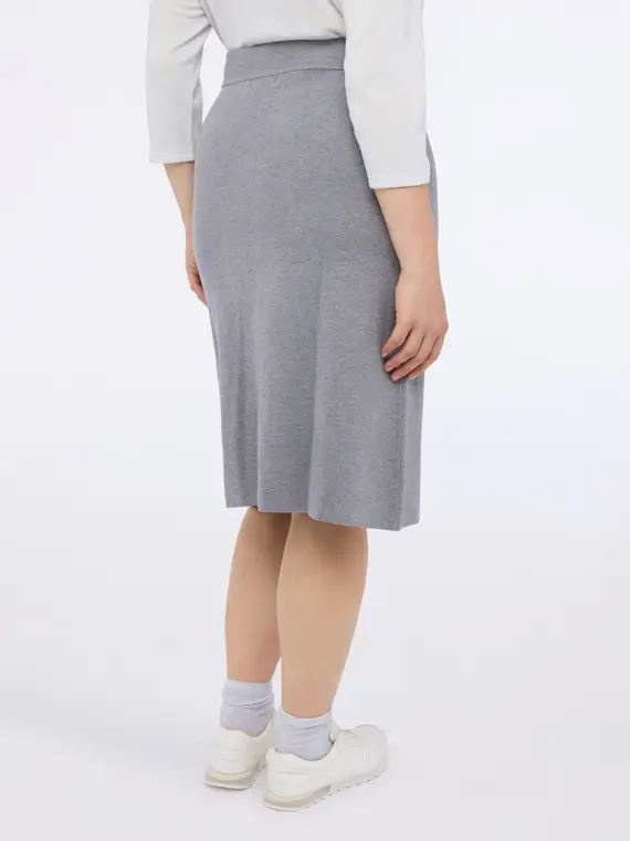 Gonna tubino in maglia fine Donna, Grigio (60-62 IT) miniatura 2