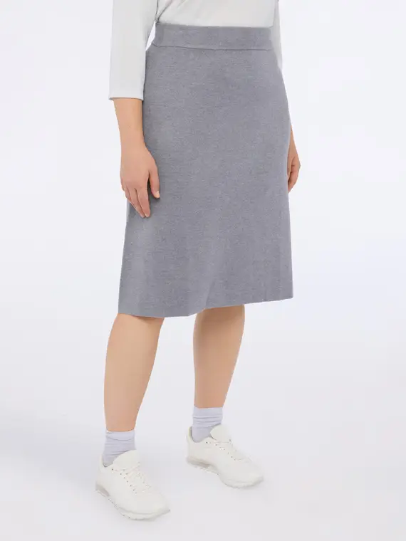 Gonna tubino in maglia fine Donna, Grigio (60-62 IT) miniatura 3