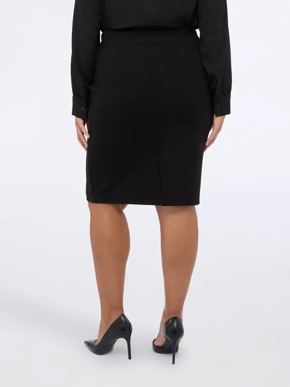 Gonna tubino in punto Milano Donna, Nero (44-46 IT) miniatura 2