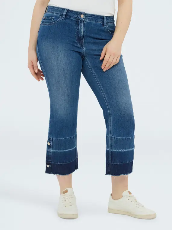 Jeans Kick Flare con orlo sfrangiato Donna, Blu (56 IT)