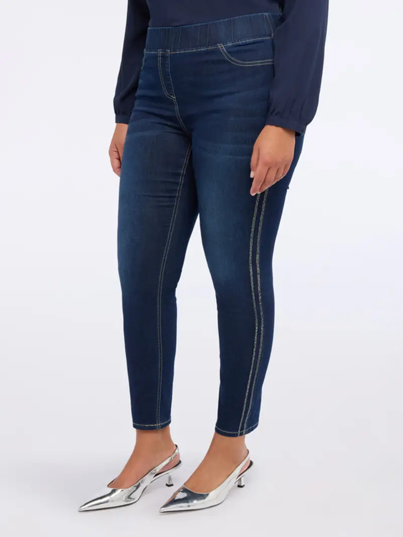 Fiorella Rubino Jeggings Donna Blu 1883678 miniatura 3