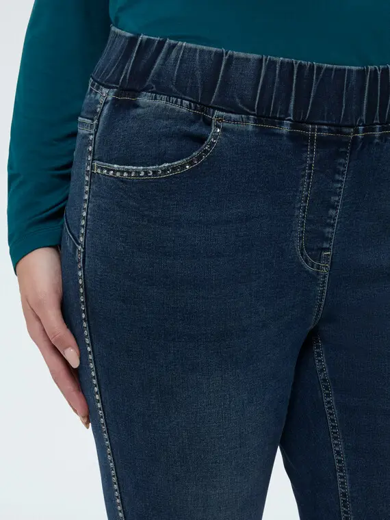 Jeggings effetto washed con applicazioni Donna, Blu (56 IT)