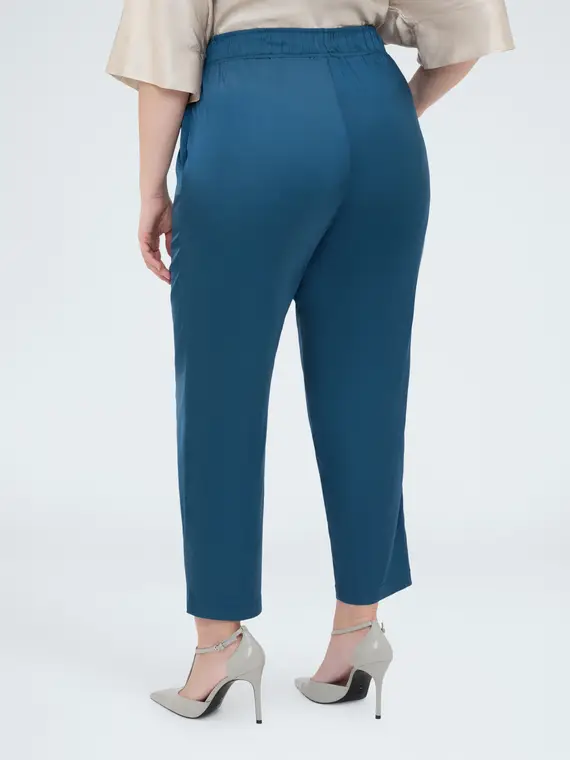 Joggers in raso stretch Donna, Ottanio (44-46 IT) miniatura 2