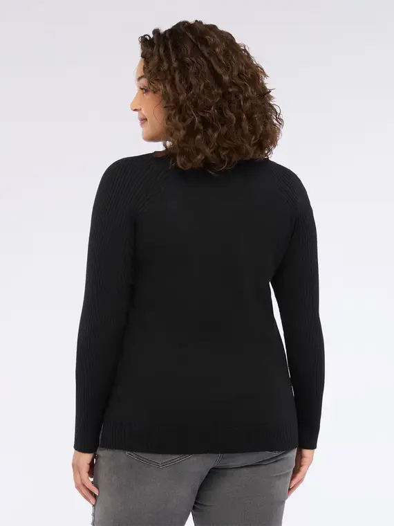 Maglia con dettagli cut-out Donna, Nero (44-46 IT) miniatura 2