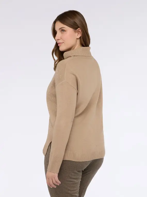 Maglia dolcevita trecce e paillettes Donna, (48-50 IT) miniatura 3