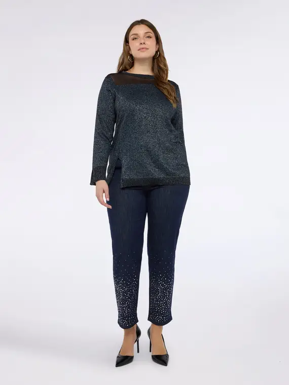 Maglia laminata con inserto Donna, (60-62 IT)