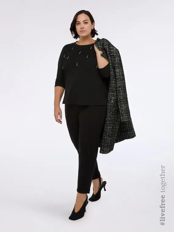 Pantaloni Ballon in Punto Milano Donna, (52-54 IT)