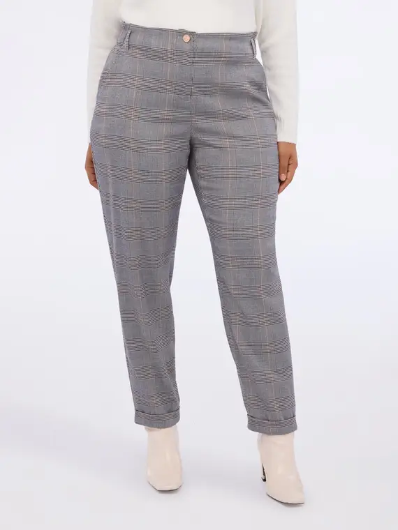 Pantaloni Ballon stampa check Donna, (46 IT) miniatura 3