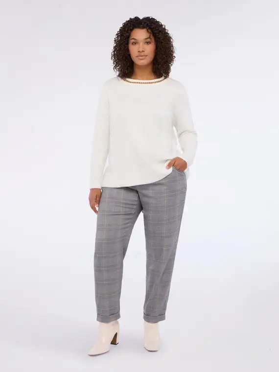 Pantaloni Ballon stampa check Donna, (46 IT)