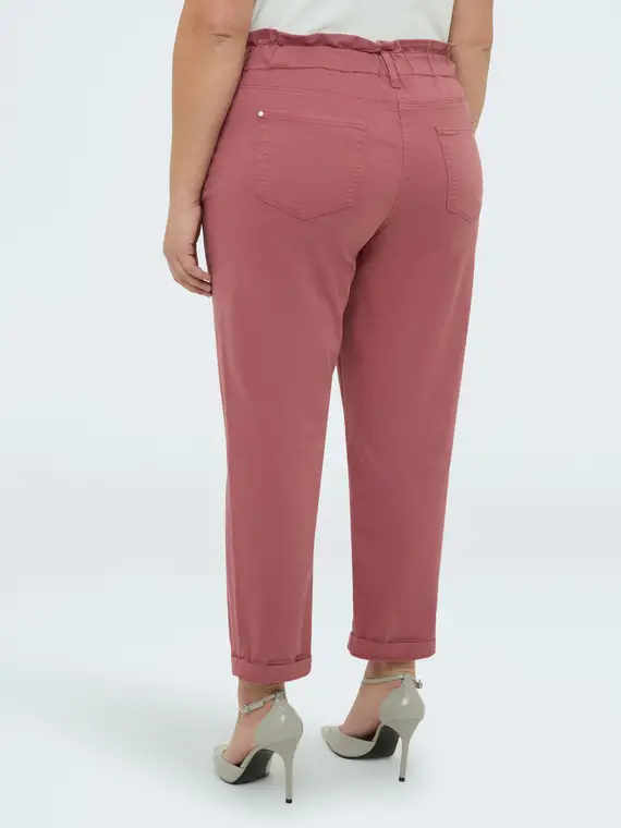 Pantaloni Balloon in cotone Donna, Rosa (54 IT) miniatura 2