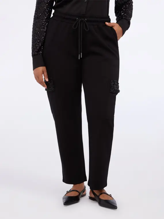 Fiorella Rubino Pantaloni cargo Donna Nero 3817600 miniatura 3