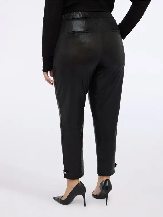 Pantaloni Carrot Fit in jersey lurex Donna, Nero (52-54 IT) miniatura 2