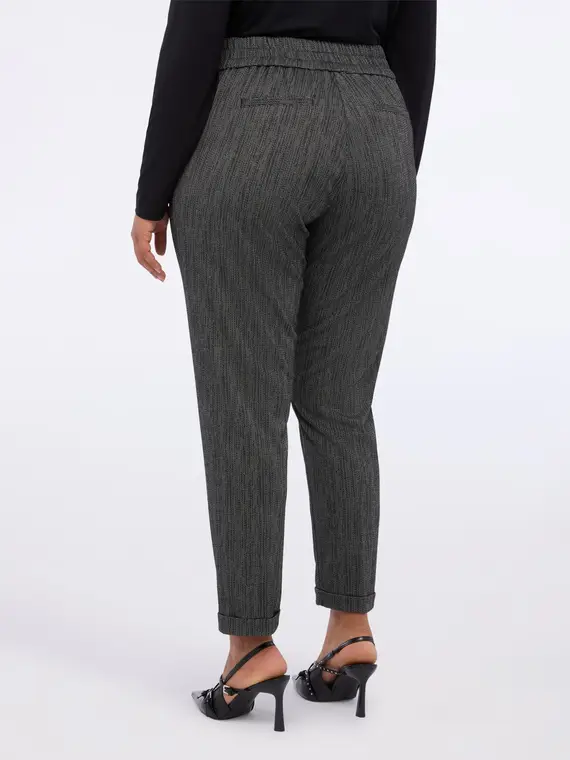 Pantaloni Carrot Fit in Punto Milano Donna, Grigio (56-58 IT) miniatura 2