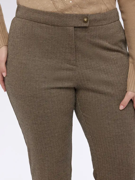 Pantaloni check Kick Flare Donna, Grigio (60-62 IT) miniatura 3